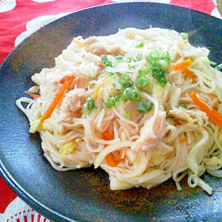 隠し味にマヨ生姜☆焼きそうめんツナ入り